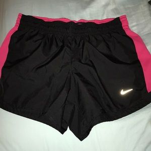 nike running dri-fit black pink athletic shorts